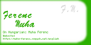 ferenc muha business card